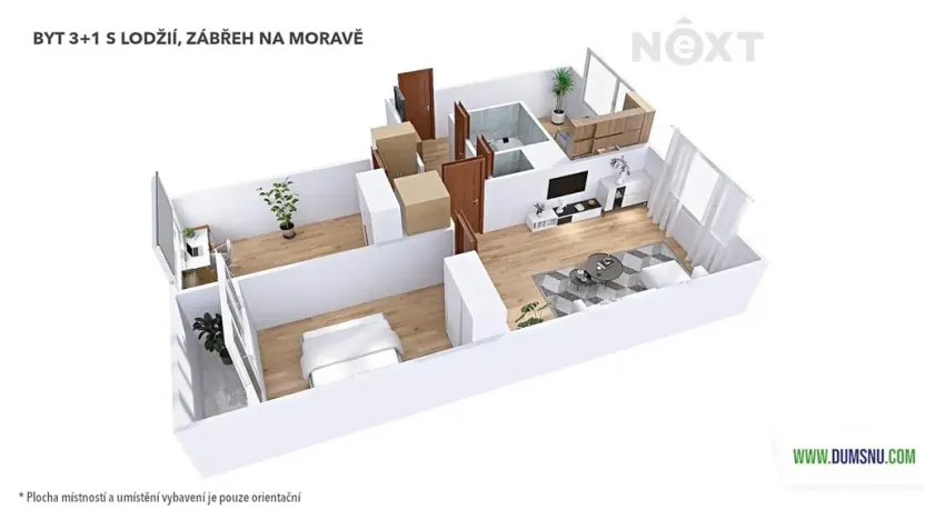 Pronájem bytu 3+1, Zábřeh, Krumpach, 67 m2