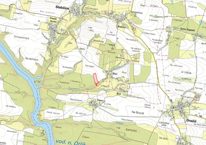 Prodej podílu pole, Slabčice, 17072 m2