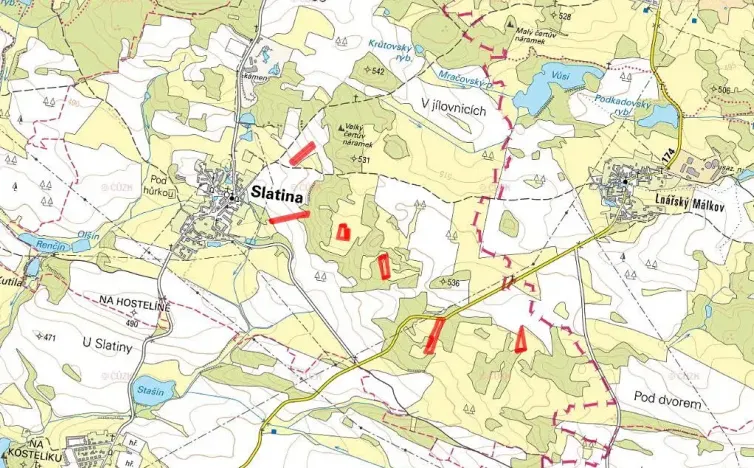 Prodej pole, Slatina, 23036 m2