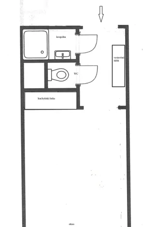 Prodej bytu 1+kk, Praha - Záběhlice, Narcisová, 25 m2