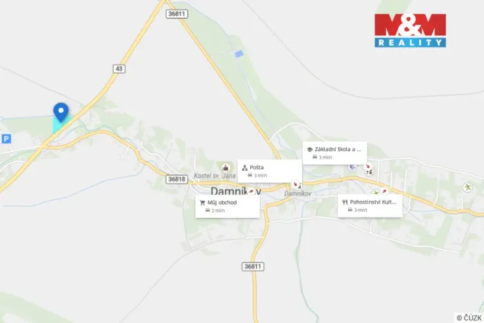 Prodej pozemku pro bydlení, Damníkov, 5033 m2