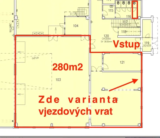 Pronájem obchodního prostoru, Šternberk, Nádražní, 280 m2