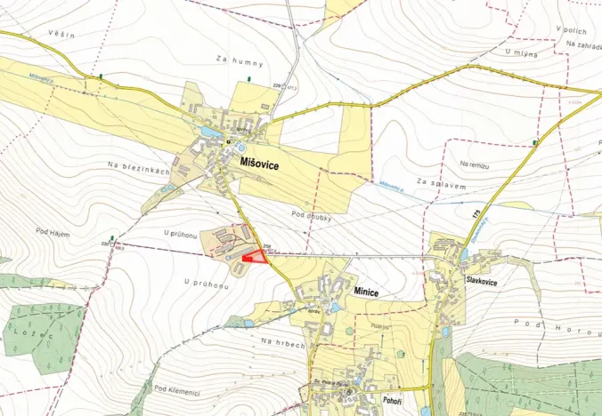 Prodej komerčního pozemku, Minice, 3598 m2