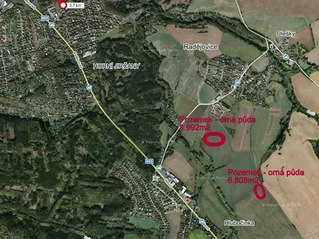 Prodej pole, Radějovice, 15800 m2