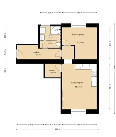 Pronájem bytu 2+kk, Praha - Holešovice, Malá Plynární, 47 m2
