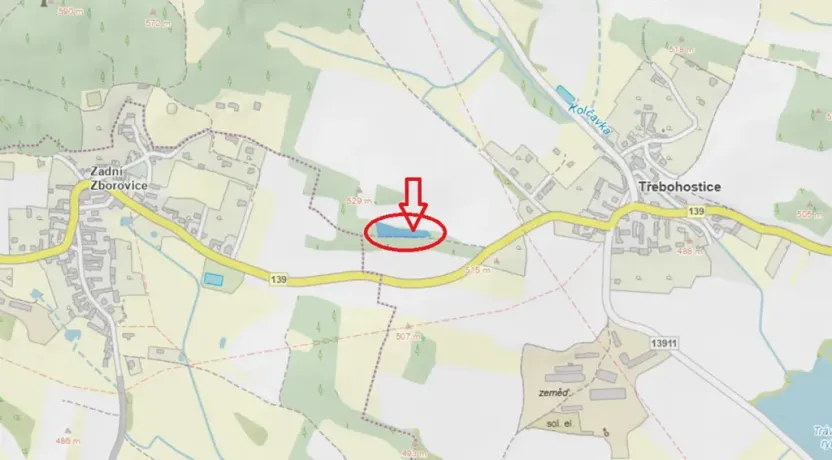 Prodej lesa, Třebohostice, 2163 m2