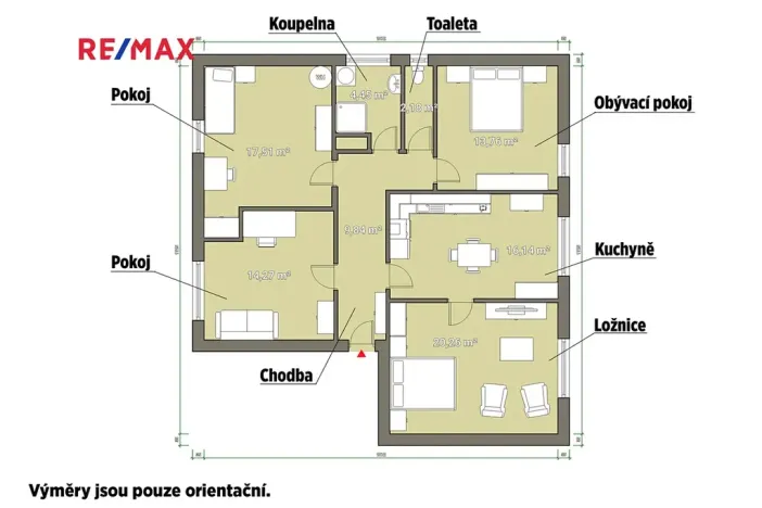Pronájem bytu 4+1, Praha - Žižkov, Na Balkáně, 98 m2