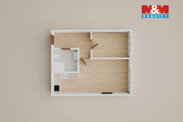 Prodej bytu 2+kk, Teplice - Trnovany, Trnovanská, 43 m2