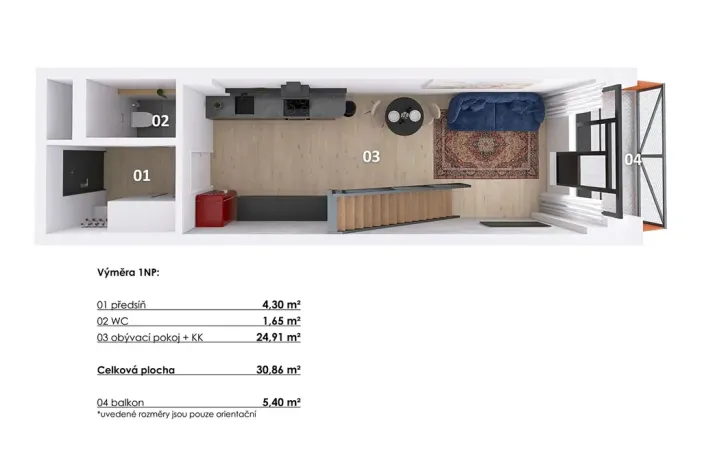 Prodej bytu 2+kk, Praha - Vysočany, Kolbenova, 49 m2