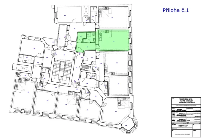 Pronájem bytu 1+kk, Praha - Vinohrady, Vinohradská, 41 m2