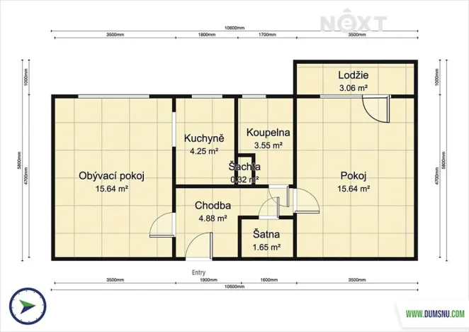 Prodej bytu 2+kk, Šumperk, Čajkovského, 47 m2