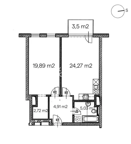 Prodej bytu 2+kk, Praha - Michle, Třeboňská, 57 m2