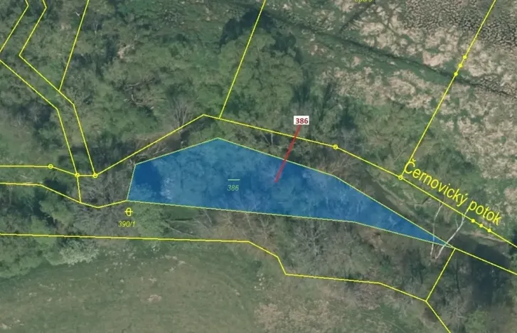 Dražba pozemku, Psárov, 953 m2