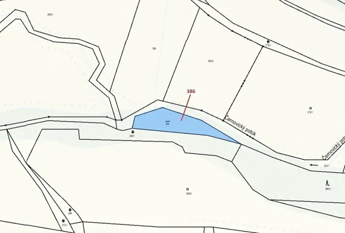 Dražba pozemku, Psárov, 953 m2