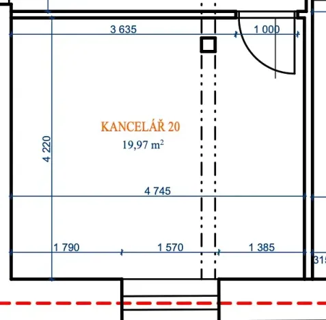 Pronájem kanceláře, Blansko, Na Brankách, 20 m2