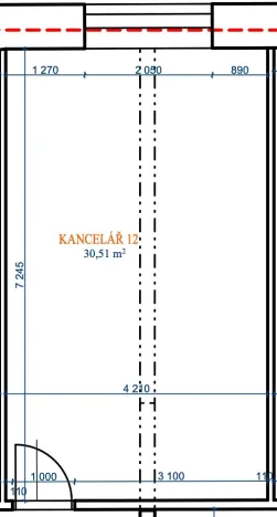 Pronájem kanceláře, Blansko, Na Brankách, 30 m2