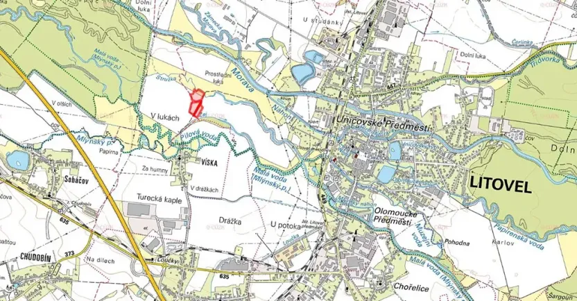 Prodej podílu louky, Litovel, 6601 m2