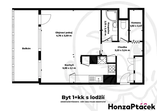 Prodej bytu 1+kk, Praha - Bohnice, Poznaňská, 57 m2