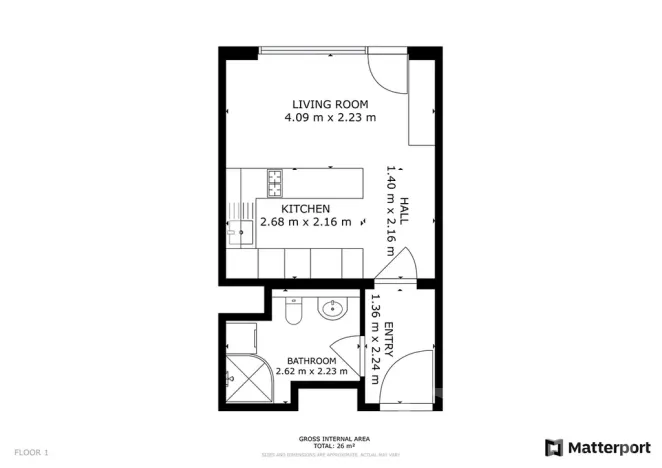 Pronájem bytu 1+kk, Praha - Žižkov, Olgy Havlové, 27 m2