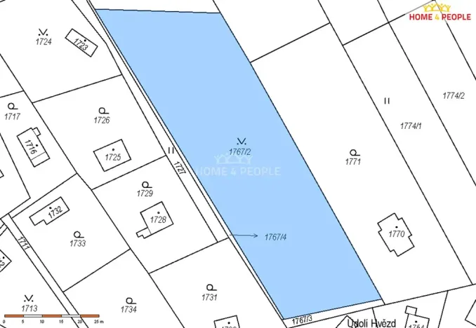 Prodej zahrady, Praha - Lipence, 2442 m2