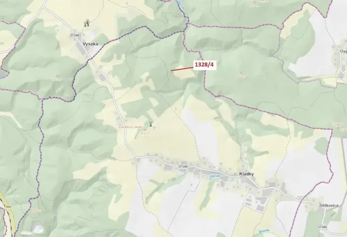 Dražba lesa, Kladky, 199 m2