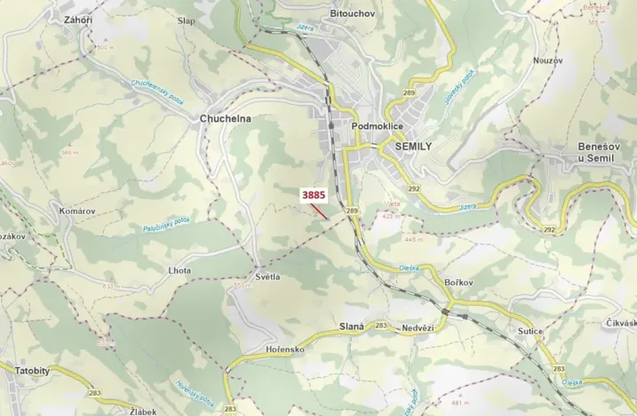 Dražba lesa, Semily, 561 m2