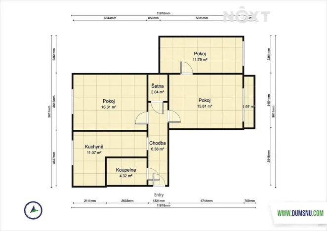 Prodej bytu 3+1, Zábřeh, Severovýchod, 68 m2