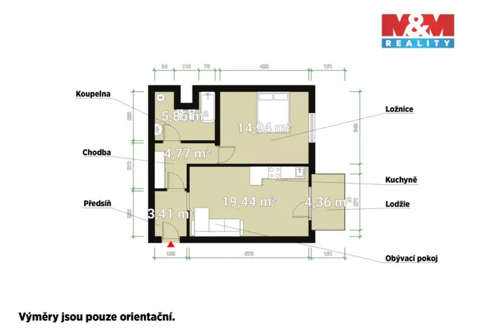 Prodej bytu 2+kk, Janovice nad Úhlavou, Rozvojová zóna, 50 m2