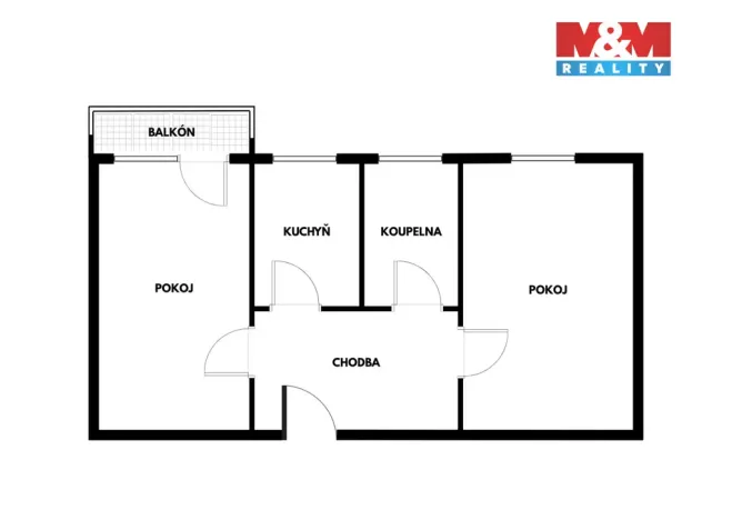 Pronájem bytu 2+1, Olomouc, Varšavské nám., 46 m2