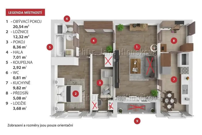 Pronájem bytu 3+1, Praha - Chodov, Bachova, 67 m2
