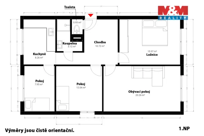 Prodej bytu 4+1, Klatovy - Klatovy III, Pod Hůrkou, 81 m2