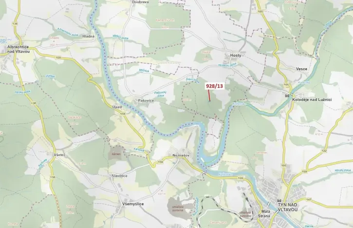 Dražba lesa, Hosty, 1803 m2