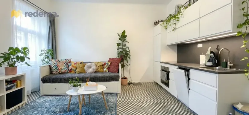 Pronájem bytu 1+kk, Praha - Vinohrady, Velehradská, 29 m2