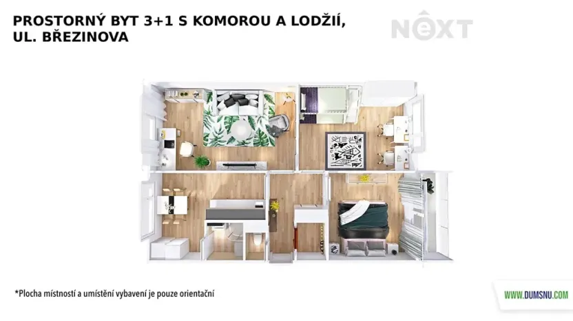 Pronájem bytu 3+1, Šumperk, Březinova, 73 m2