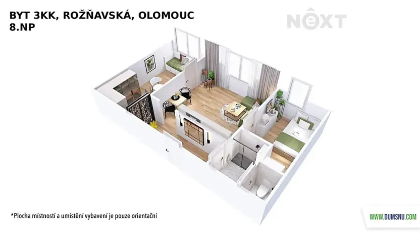 Prodej bytu 3+kk, Olomouc, Rožňavská, 43 m2