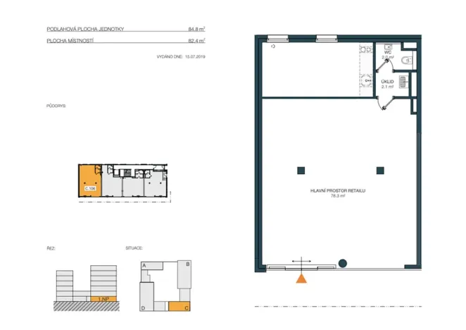 Pronájem obchodního prostoru, Praha - Hlubočepy, Wassermannova, 84 m2