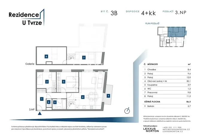 Prodej bytu 4+kk, Praha - Malešice, U tvrze, 87 m2