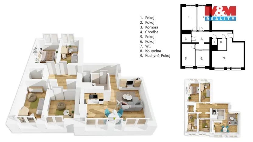 Pronájem bytu 5+kk, Pardubice - Zelené Předměstí, Palackého třída, 87 m2