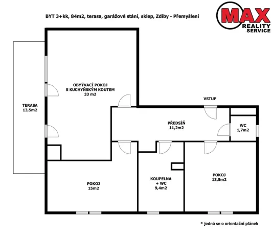 Pronájem bytu 3+kk, Zdiby, Šulkovna, 85 m2