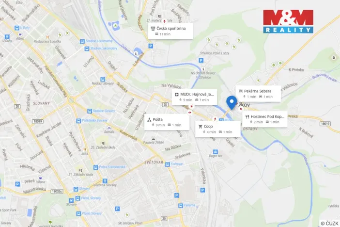 Pronájem kanceláře, Plzeň - Božkov, Božkovské náměstí, 382 m2