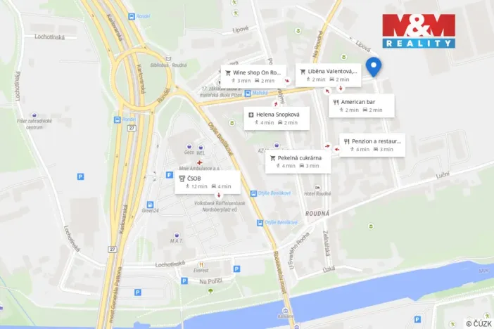 Pronájem kanceláře, Plzeň, Bělohorská, 13 m2