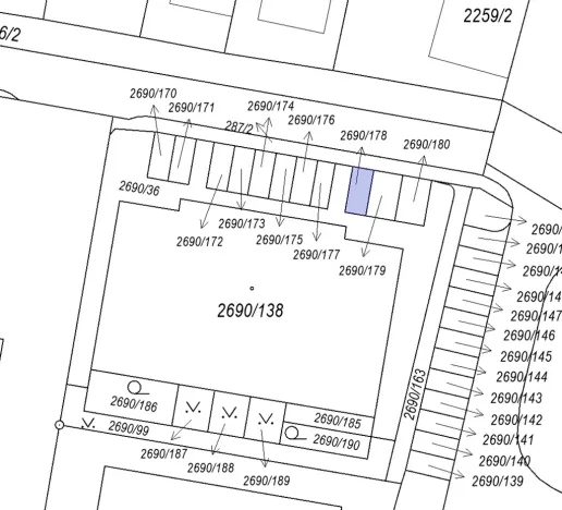 Dražba garážového stání, Slavkov u Brna, Polní, 14 m2