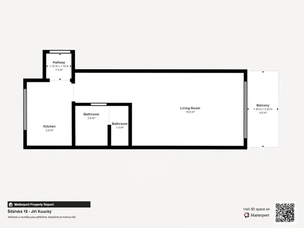 Pronájem bytu 1+1, Praha - Hodkovičky, Šífařská, 33 m2