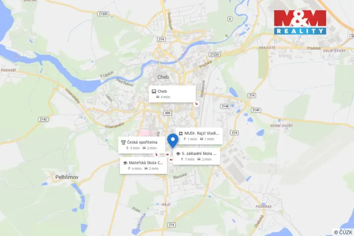 Prodej bytu 2+1, Cheb, Na Hradčanech, 54 m2