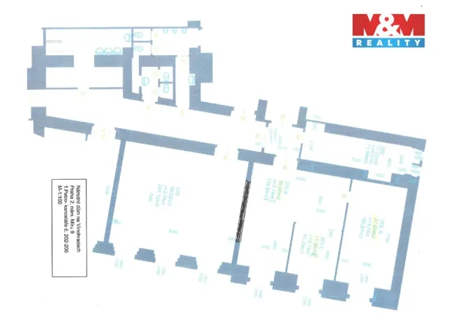 Pronájem kanceláře, Praha - Vinohrady, náměstí Míru, 74 m2