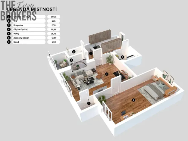 Prodej bytu 2+1, Praha - Žižkov, Ambrožova, 72 m2