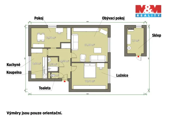 Prodej bytu 3+1, Žihle, 72 m2