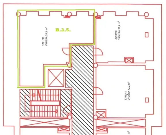 Dražba bytu 2+kk, Zlín, Lorencova, 53 m2