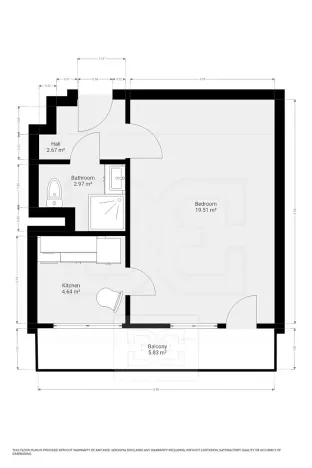 Pronájem bytu 1+1, Praha - Střížkov, Bínova, 32 m2