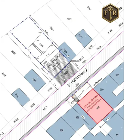 Prodej pozemku pro bydlení, Brno, Podstránská, 248 m2